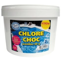 ECOGENE - Pastilles 20 G Chlore Choc - 2 Kg