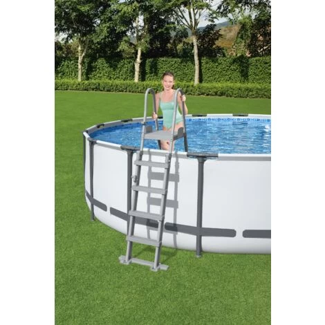 BESTWAY Echelle De Sécurité Bestway® 2 X 4 Marches Avec Plateforme Pour Piscine Hauteur 132 Cm 4 BESTWAY Echelle De Sécurité Bestway® 2 X 4 Marches Avec Plateforme Pour Piscine Hauteur 132 Cm – Image 2