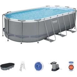 BESTWAY Piscine Hors Sol Power Steel™ Ovale 549 X 274 X 122 Cm