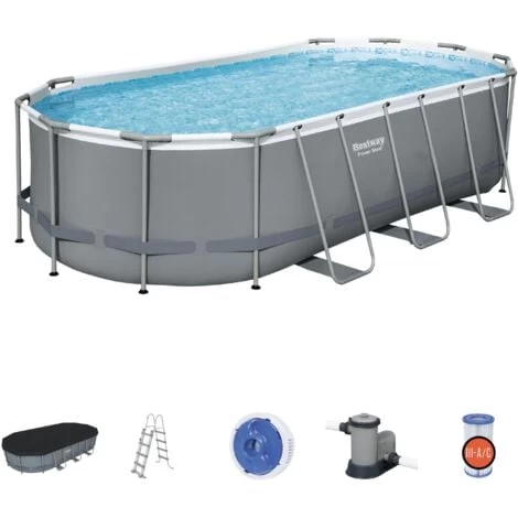 BESTWAY Piscine Hors Sol Power Steel™ Ovale 549 X 274 X 122 Cm 2 BESTWAY Piscine Hors Sol Power Steel™ Ovale 549 X 274 X 122 Cm