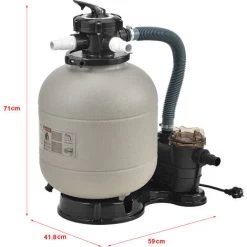 Nova Pompe à Filtre De Sable Pour Les Piscines à 18-30 M³ Capacité 40 Kg Valve De Position 8 Nova Pompe à Filtre De Sable Pour Les Piscines à 18-30 M³ Capacité 40 Kg Valve De Position -Piscine Soldes 94572189 2