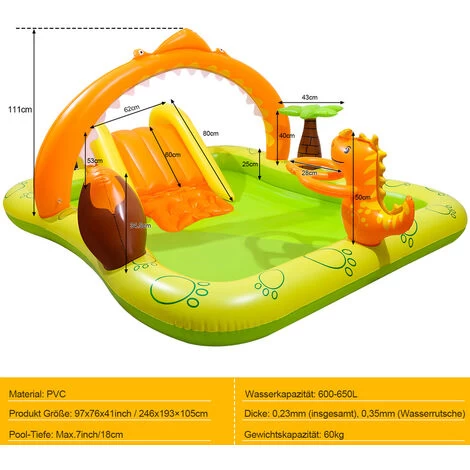 Piscine Du Centre De Jeux Jungle Jungle Toboggan Gonflable Intex Pour Enfants 246x193x110cm 4 Piscine Du Centre De Jeux Jungle Jungle Toboggan Gonflable Intex Pour Enfants 246x193x110cm – Image 2