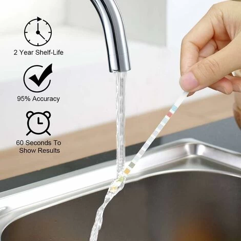 Ensemble De 100 Bandelettes D'essai 14 En 1 Pour L'eau Potable Et L'eau Du Robinet, Faciles à Détecter Rapidement Pour La Dureté, Le PH, Le Brome, Les Nitrates, Etc. (2 Bouteilles) 5 Ensemble De 100 Bandelettes D'essai 14 En 1 Pour L'eau Potable Et L'eau Du Robinet, Faciles à Détecter Rapidement Pour La Dureté, Le PH, Le Brome, Les Nitrates, Etc. (2 Bouteilles) – Image 3