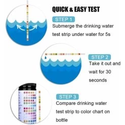 Ensemble De 100 Bandelettes D'essai 14 En 1 Pour L'eau Potable Et L'eau Du Robinet, Faciles à Détecter Rapidement Pour La Dureté, Le PH, Le Brome, Les Nitrates, Etc. (2 Bouteilles) 11 Ensemble De 100 Bandelettes D'essai 14 En 1 Pour L'eau Potable Et L'eau Du Robinet, Faciles à Détecter Rapidement Pour La Dureté, Le PH, Le Brome, Les Nitrates, Etc. (2 Bouteilles) -Piscine Soldes 94926435 5