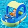 Flotteur Gonflable De Piscine De Bébé Avec Auvent, Siège De Sécurité Pour Tout - Petit, Anneau De Natation De Bébé, Piscine, Flotteur De Printemps, Plage D'été, Bateau Gonflable De Jeu Extérieur (bleu 1 Flotteur Gonflable De Piscine De Bébé Avec Auvent, Siège De Sécurité Pour Tout - Petit, Anneau De Natation De Bébé, Piscine, Flotteur De Printemps, Plage D'été, Bateau Gonflable De Jeu Extérieur (bleu -Piscine Soldes 95231693 1
