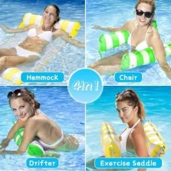 Hamac Piscine Pour Adulte 2 Pcs, Gonflable Hamac Flottant 4 -en-1 Flotteur Hamac Hamac D'eau Multi-Usage Pliable Portable Flotteur Ultralége Vert Et Jaune 8 Hamac Piscine Pour Adulte 2 Pcs, Gonflable Hamac Flottant 4 -en-1 Flotteur Hamac Hamac D'eau Multi-Usage Pliable Portable Flotteur Ultralége Vert Et Jaune -Piscine Soldes 95412339 2