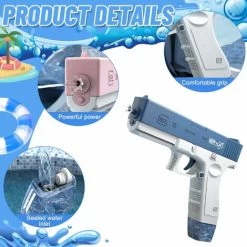 Pistolet à Eau électrique Pour Enfants Et Adultes - Pistolet à Eau - Jouets En Plastique Pour Pistolet à Eau - Portée Jusqu'à 32ft - Super One Touch Auto Water Gun 434CC Size Blue 11 Pistolet à Eau électrique Pour Enfants Et Adultes - Pistolet à Eau - Jouets En Plastique Pour Pistolet à Eau - Portée Jusqu'à 32ft - Super One Touch Auto Water Gun 434CC Size Blue -Piscine Soldes 95419972 5