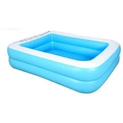 Piscine Bleue Pour Enfants En Plastique, Piscine Rectangulaire Pour Enfants, Piscine Gonflable Pour Enfants 128 Cm.