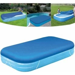 Couverture De Piscine Rectangulaire, Convient à La Couverture De Piscine Rectangulaire Gonflable De 120 Po X 72 Po, Couverture De Piscine Gonflable, Carré Anti-poussière Pour Jardin Extérieur Pataugeo