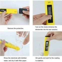 Testeur De Ph Professionnel, Fonction D'étalonnage Automatique Et 0,00-14,00 Gamme De Mesure Pour L’Eau Portable Aquarium Hydroponie Piscine Plage De Mesure,Jaune 8 Testeur De Ph Professionnel, Fonction D'étalonnage Automatique Et 0,00-14,00 Gamme De Mesure Pour L’Eau Portable Aquarium Hydroponie Piscine Plage De Mesure,Jaune -Piscine Soldes 95791284 3