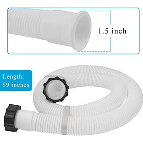 Intex 29060E Système De Pompe De Filtration Tuyau De Rechange En Plastique Pour Pompe De Piscine 1,5 X 56 Pouces (Lot De 2) 7 Intex 29060E Système De Pompe De Filtration Tuyau De Rechange En Plastique Pour Pompe De Piscine 1,5 X 56 Pouces (Lot De 2) – Image 5