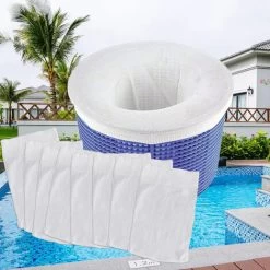 30 Chaussettes De Skimmer Haute Qualité, Pré Filtre Jetable Universel Pour Panier De Piscine Et Spa -Piscine Soldes 96190443 5