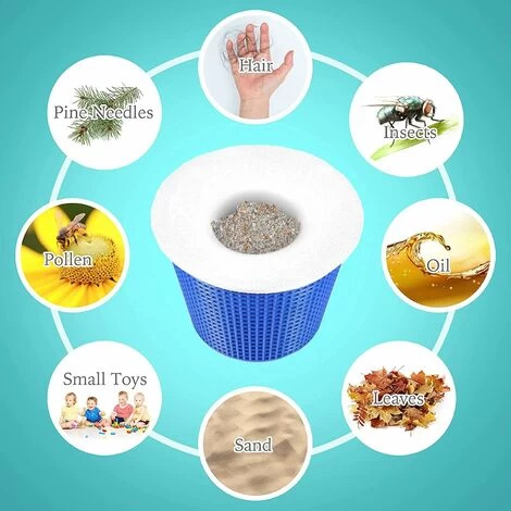 Autre Accessoire Pour Piscine Pool Skimmer Socks,Chaussette Piscine,Chaussette Filtre Piscine,Prefiltre Réutilisable Et Super Élastique Pour Peuvent Emprisonner Pollen,Feuilles,Cheveux,l'Huile,les In 7 Autre Accessoire Pour Piscine Pool Skimmer Socks,Chaussette Piscine,Chaussette Filtre Piscine,Prefiltre Réutilisable Et Super Élastique Pour Peuvent Emprisonner Pollen,Feuilles,Cheveux,l'Huile,les In – Image 5