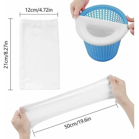 30 Pièces Pool Skimmer Socks, Chaussettes D'écumeur De Piscine Perfect Filter Savers Pour Panier De Skimmer De Filtre, Doublure D'écran En Maille Ultra Fine Pour Panier De Piscine 4 30 Pièces Pool Skimmer Socks, Chaussettes D'écumeur De Piscine Perfect Filter Savers Pour Panier De Skimmer De Filtre, Doublure D'écran En Maille Ultra Fine Pour Panier De Piscine – Image 2