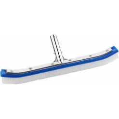 Brosse De Piscine Renforcée 46 Cm Adapté Aux Supports Courants - Poils Durs En PVC - Tête De Raccordement En Aluminium Entretien, Nettoyage,Dolaso