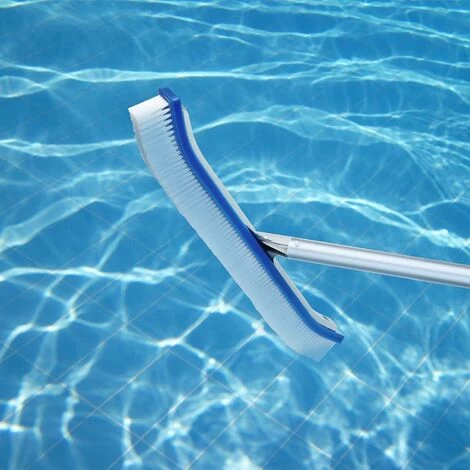 Brosse De Piscine Renforcée 46 Cm Adapté Aux Supports Courants - Poils Durs En PVC - Tête De Raccordement En Aluminium Entretien, Nettoyage,Dolaso 5 Brosse De Piscine Renforcée 46 Cm Adapté Aux Supports Courants - Poils Durs En PVC - Tête De Raccordement En Aluminium Entretien, Nettoyage,Dolaso – Image 3