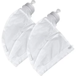 Lot De 2 Sacs Filtrants Pour Nettoyeur De Piscine Polaris 280 Et 480 Design Zippé Et Réglable En Blanc