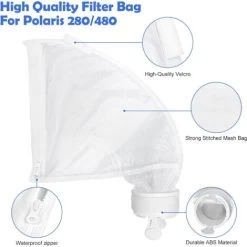 Lot De 2 Sacs Filtrants Pour Nettoyeur De Piscine Polaris 280 Et 480 Design Zippé Et Réglable En Blanc 10 Lot De 2 Sacs Filtrants Pour Nettoyeur De Piscine Polaris 280 Et 480 Design Zippé Et Réglable En Blanc -Piscine Soldes 96954338 4