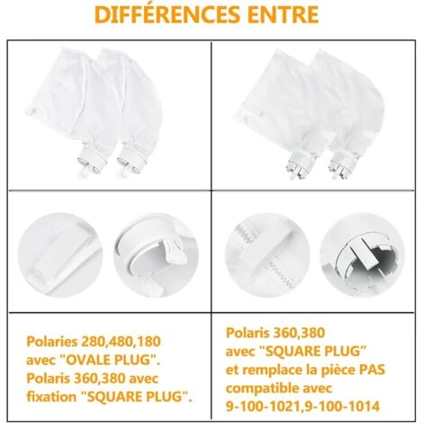 Lot De 2 Sacs Filtrants Pour Nettoyeur De Piscine Polaris 280 Et 480 Design Zippé Et Réglable En Blanc 7 Lot De 2 Sacs Filtrants Pour Nettoyeur De Piscine Polaris 280 Et 480 Design Zippé Et Réglable En Blanc – Image 5