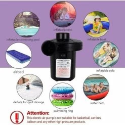 Pompe à Air électrique Portable DC 12v/AC 230 240v Pompe De Gonflage électrique à Remplissage Rapide Pour Matelas à Air Gonflable Jouet Coussin Piscine Lit Flottant -Piscine Soldes 97058294 5