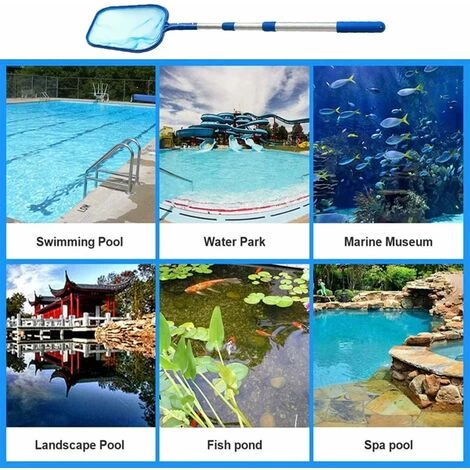Épuisette Piscine 150CM Filet Écumeur Avec 41in Manche Télescopique Epuisette Piscine Professionelle Maille Fine Kit Nettoyage Piscine Pour Piscines, Spas, Bassins Et Fontaines 7 Épuisette Piscine 150CM Filet Écumeur Avec 41in Manche Télescopique Epuisette Piscine Professionelle Maille Fine Kit Nettoyage Piscine Pour Piscines, Spas, Bassins Et Fontaines – Image 5