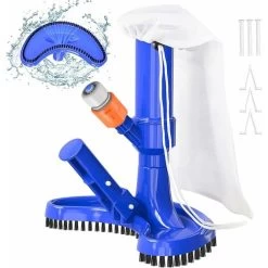 Aspirateur Piscine, Nettoyeur Sous Vide Portable Amélioré Avec Brosse Et Sac, Pour Piscine Hors Sol, Aspirateur Accessoires De Nettoyage Pour Spa étang Piscine Fontain