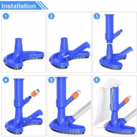 Aspirateur Piscine, Nettoyeur Sous Vide Portable Amélioré Avec Brosse Et Sac, Pour Piscine Hors Sol, Aspirateur Accessoires De Nettoyage Pour Spa étang Piscine Fontain 6 Aspirateur Piscine, Nettoyeur Sous Vide Portable Amélioré Avec Brosse Et Sac, Pour Piscine Hors Sol, Aspirateur Accessoires De Nettoyage Pour Spa étang Piscine Fontain – Image 4