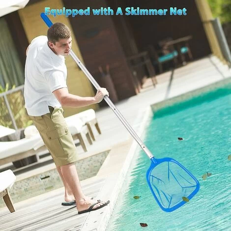 Aspirateur Piscine, Aspirateur Nettoyeur à Jet De Piscine Portable, Kit De Nettoyage De Piscine, Tête D'aspiration Avec Brosse Inférieure, Tige En Aluminium Amovible, Epuisette Piscine 5 Aspirateur Piscine, Aspirateur Nettoyeur à Jet De Piscine Portable, Kit De Nettoyage De Piscine, Tête D'aspiration Avec Brosse Inférieure, Tige En Aluminium Amovible, Epuisette Piscine – Image 3