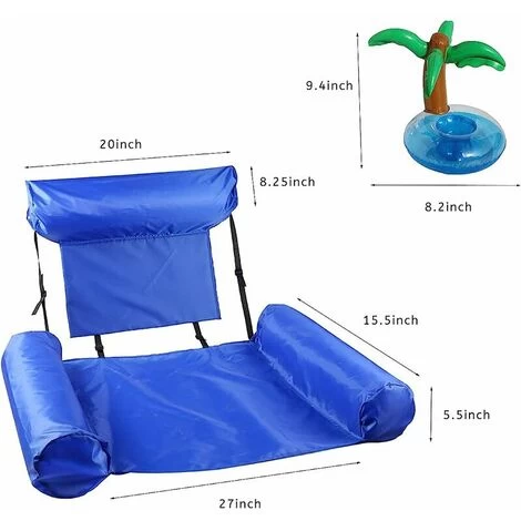 2 Pack Hamac Gonflable Piscine, Hamac Floattant, Bouée Matelas Gonflable, Hamac De Piscine Fauteuil Chaise Flottante Portable, Adaptée à La Piscine, à La Plage, Aux Vacances 100120cm 6 2 Pack Hamac Gonflable Piscine, Hamac Floattant, Bouée Matelas Gonflable, Hamac De Piscine Fauteuil Chaise Flottante Portable, Adaptée à La Piscine, à La Plage, Aux Vacances 100120cm – Image 4