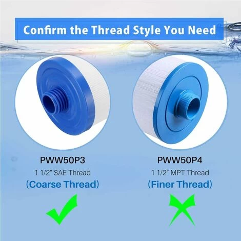 Lot De 2 Cartouche Pour Filtre à Jacuzzi, Pour Spa, Unicel 6CH-940, Pleatco PWW50P3, Waterway Front Access Skimmer Et Filbur FC-0359 5 Lot De 2 Cartouche Pour Filtre à Jacuzzi, Pour Spa, Unicel 6CH-940, Pleatco PWW50P3, Waterway Front Access Skimmer Et Filbur FC-0359 – Image 3