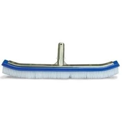 Brosse De Piscine Renforcée 46 Cm Adapté Aux Supports Courants - Poils Durs En PVC - Tête De Raccordement En Aluminium Entretien, Nettoyage