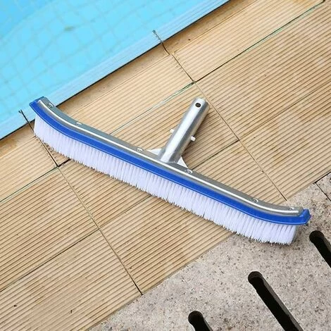 Brosse De Piscine Renforcée 46 Cm Adapté Aux Supports Courants - Poils Durs En PVC - Tête De Raccordement En Aluminium Entretien, Nettoyage 4 Brosse De Piscine Renforcée 46 Cm Adapté Aux Supports Courants - Poils Durs En PVC - Tête De Raccordement En Aluminium Entretien, Nettoyage – Image 2
