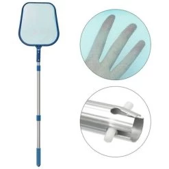 Nettoyage Piscine,Épuisettes De Surface Pour Piscine,Filet De Piscine Pour Piscine,Filet De Nettoyage, De Piscine Mât En Aluminium Télescopique Réglable Et Robuste,pour Piscines, Spas,