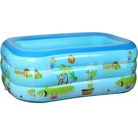 Piscine Gonflable, Piscine Gonflable Rectangulaire Pour Enfants, Adultes, Famille, Piscine Pour Enfants à Fond Mou Pour Jardin, Cour, Extérieur, 120x90x45cm 3 Piscine Gonflable, Piscine Gonflable Rectangulaire Pour Enfants, Adultes, Famille, Piscine Pour Enfants à Fond Mou Pour Jardin, Cour, Extérieur, 120x90x45cm