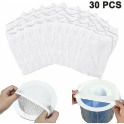 Piscine Filtre Skimmer,30Pcs Chaussettes De Skimmer De Piscine,Pool Skimmer Socks,pour Attraper Les Feuilles D'arbre Piscine Protégez La Piscine Propre (20)