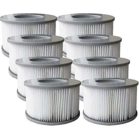 Lot De 8 Cartouches Filtrantes De Rechange Pour Piscine Gonflable Mspa, Jacuzzi Ruikalucky 3 Lot De 8 Cartouches Filtrantes De Rechange Pour Piscine Gonflable Mspa, Jacuzzi Ruikalucky
