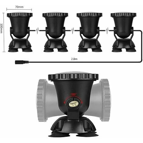 Spots Sous-marins étanches Multicolores RVB Pour Aquarium Avec Télécommande Pour Bassin De Jardin, Aquarium, Piscine, Prise Britannique (lot De 4 Lumières) 6 Spots Sous-marins étanches Multicolores RVB Pour Aquarium Avec Télécommande Pour Bassin De Jardin, Aquarium, Piscine, Prise Britannique (lot De 4 Lumières) – Image 4