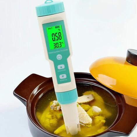 Testeur De Qualité De L'eau Portable Portable 7 En 1 PH Total Des Solides Dissous EC ORP Salinité S.G Test De Température IP67 Étanche ℃/℉ Conversion D'unités Compensation Automatique De La Températur 5 Testeur De Qualité De L'eau Portable Portable 7 En 1 PH Total Des Solides Dissous EC ORP Salinité S.G Test De Température IP67 Étanche ℃/℉ Conversion D'unités Compensation Automatique De La Températur – Image 3