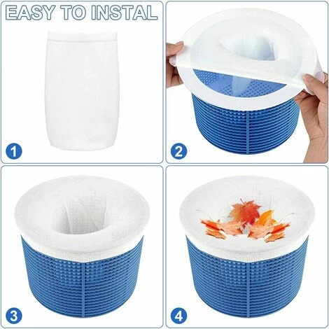 Pool Skimmer Socks, Lot De 20 Chaussettes Skimmer Piscine, Skimmer Réutilisable Et Super Élastique Pour Panier De Skimmer, De Pompe, Piscine, Spa 5 Pool Skimmer Socks, Lot De 20 Chaussettes Skimmer Piscine, Skimmer Réutilisable Et Super Élastique Pour Panier De Skimmer, De Pompe, Piscine, Spa – Image 3