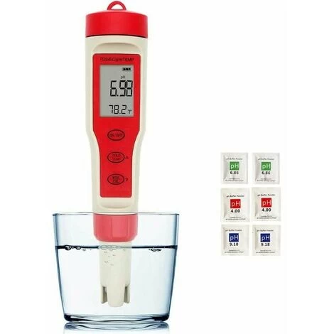 PH Mètre, Conductimètre PH/TDS/EC/température, étalonnage Automatique De Haute Précision, Numérique Pour Les Aquariums D'eau Potable De Piscines 3 PH Mètre, Conductimètre PH/TDS/EC/température, étalonnage Automatique De Haute Précision, Numérique Pour Les Aquariums D'eau Potable De Piscines