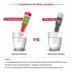 PH Mètre, Conductimètre PH/TDS/EC/température, étalonnage Automatique De Haute Précision, Numérique Pour Les Aquariums D'eau Potable De Piscines 10 PH Mètre, Conductimètre PH/TDS/EC/température, étalonnage Automatique De Haute Précision, Numérique Pour Les Aquariums D'eau Potable De Piscines -Piscine Soldes 98865673 4