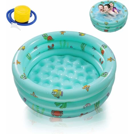 Piscine Gonflable 3 Anneaux, Pataugeoire Gonflable Ronde Baignoire Gonflable Piscine Pour Enfants Intérieur Et Exterieur 100 Cm 27 Cm MODOU 3 Piscine Gonflable 3 Anneaux, Pataugeoire Gonflable Ronde Baignoire Gonflable Piscine Pour Enfants Intérieur Et Exterieur 100 Cm 27 Cm MODOU