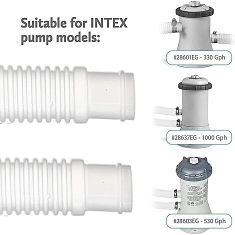 Tuyau De Remplacement De Piscine, Tuyaux De Piscine, Avec 2 Connecteurs Métalliques, Pour Piscine Hors Terre Tuyau De Remplacement De Pompe De Filtre De Piscine 5 Tuyau De Remplacement De Piscine, Tuyaux De Piscine, Avec 2 Connecteurs Métalliques, Pour Piscine Hors Terre Tuyau De Remplacement De Pompe De Filtre De Piscine – Image 3