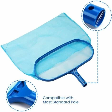 Epuisette Piscine Heavy Duty Profond-Sac Piscine Feuille Rake Net,épuisette De Fond De Grand Capacité Pour Votre Piscine 5 Epuisette Piscine Heavy Duty Profond-Sac Piscine Feuille Rake Net,épuisette De Fond De Grand Capacité Pour Votre Piscine – Image 3